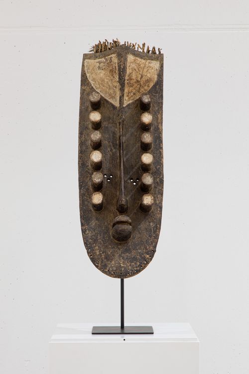 Grebo Maske (Elfenbeinküste) Holz, Federn